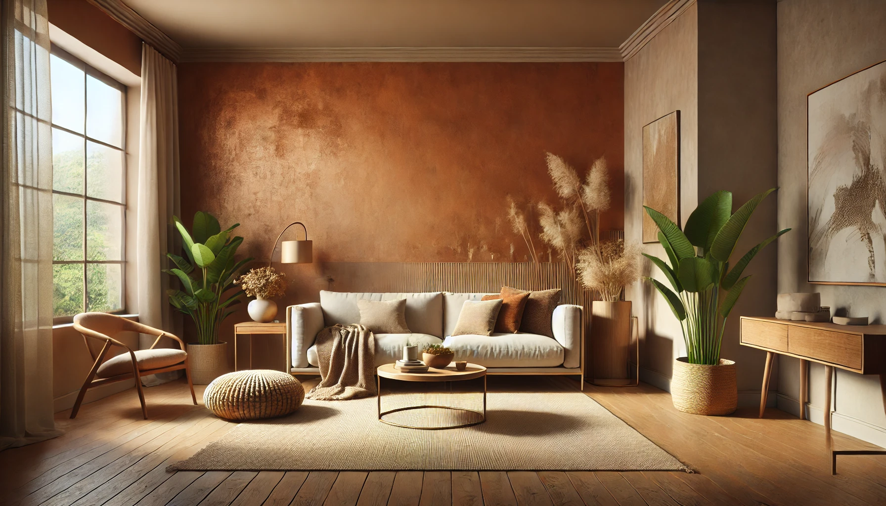 earthy Terracotta Bliss wall