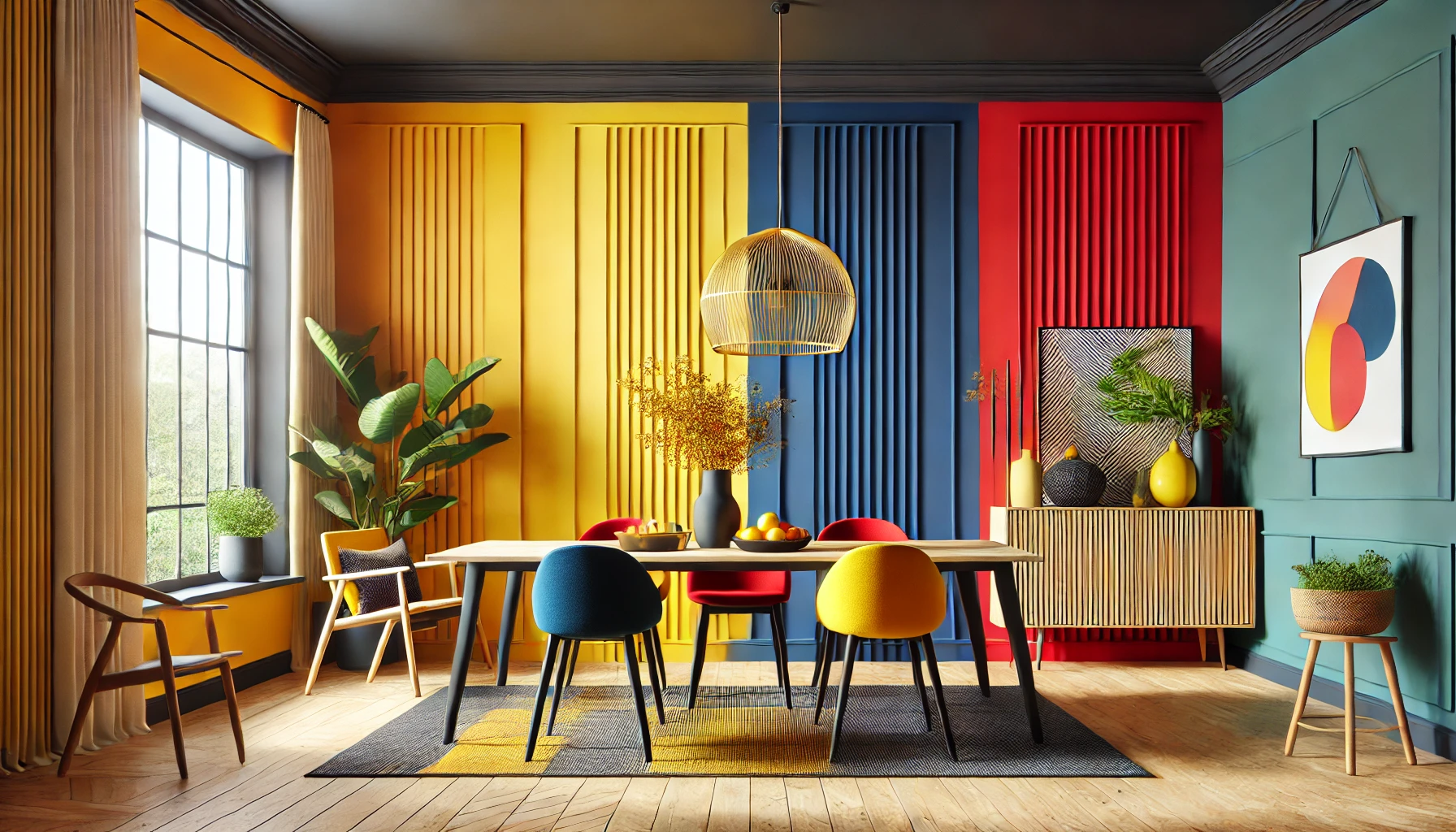 vibrant dining room