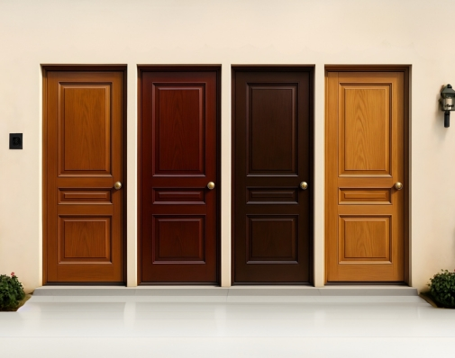 The Timeless Appeal of Teak, Mahogany, and Other Rich Brown Wooden Door Colours