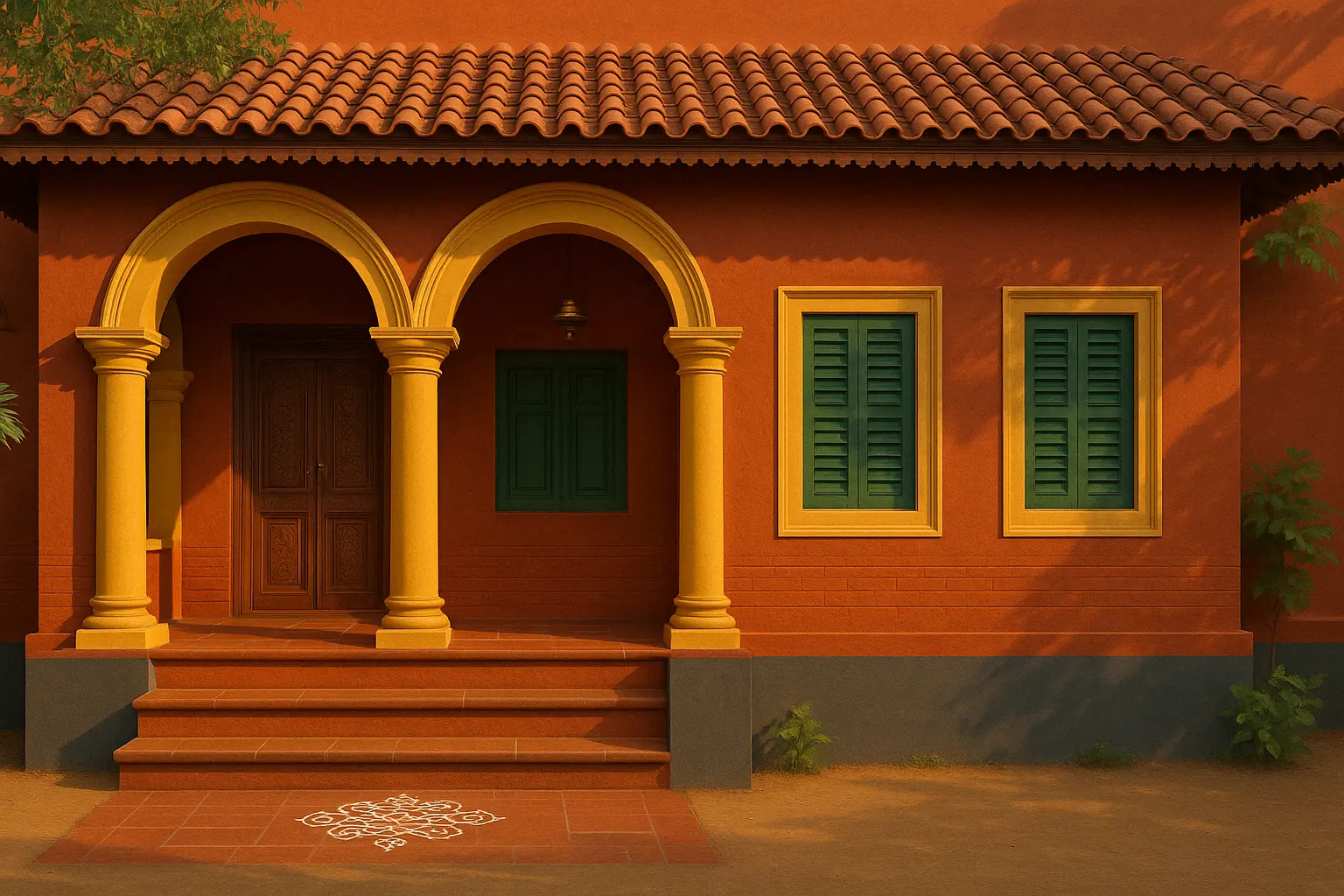 Chettinad-Inspired Exterior Colours: Transforming Your Home’s Aesthetic