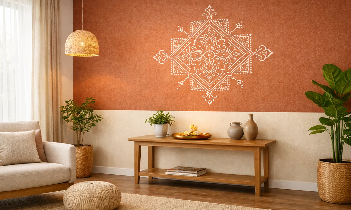 Traditional Meets Modern Pongal Wall Painting Ideas
