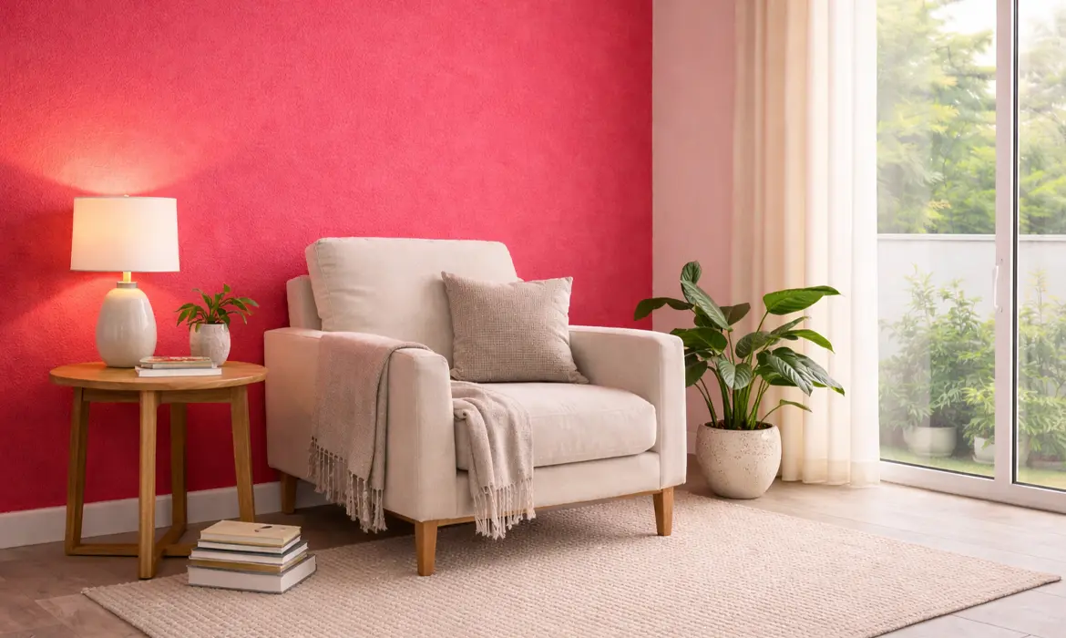 Vibrant Pink Reading Nook