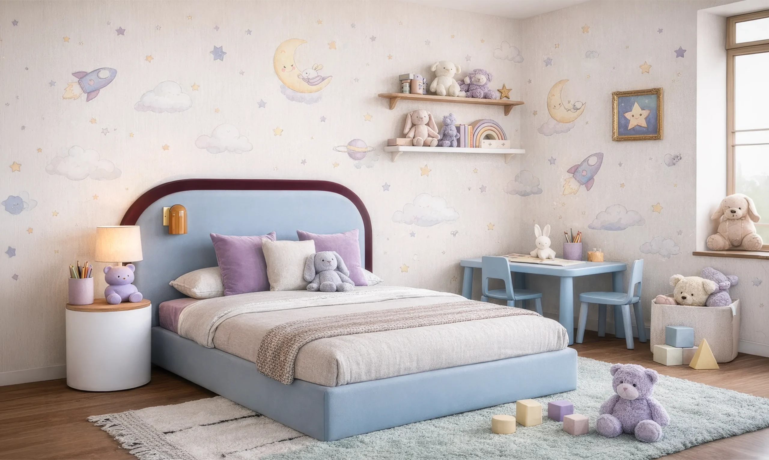 Cartoon-Themed Kids Bedroom Colours for Boys and Girls