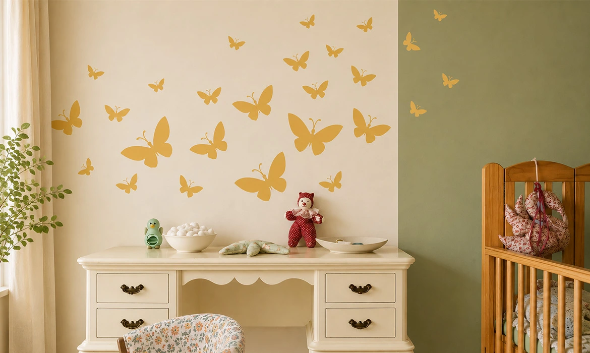 Tricolour Wall Accents and Colour Ideas