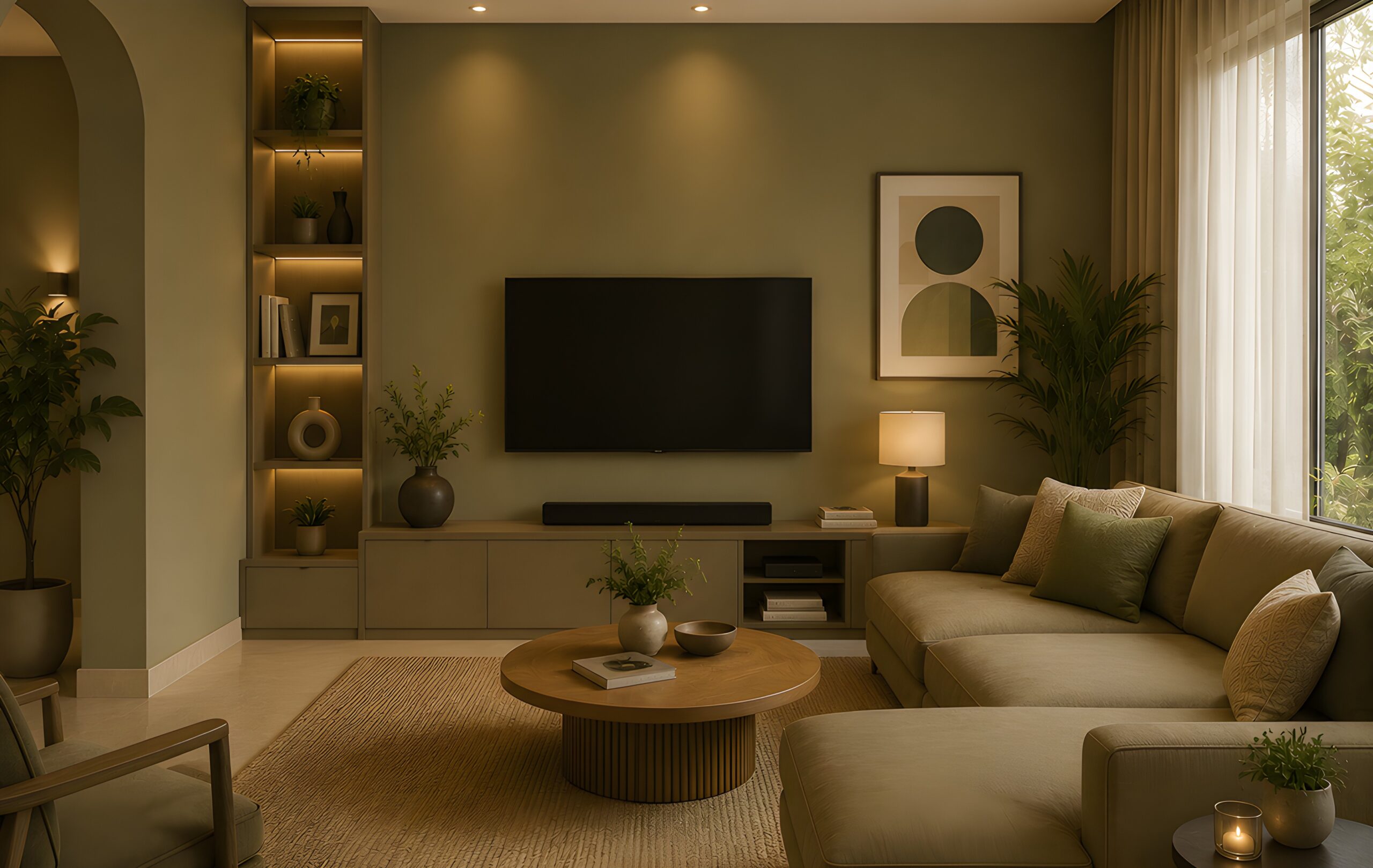Elegant Grecian olive (2650D) Wall Colour Ideas for Sophisticated Interiors and Exteriors